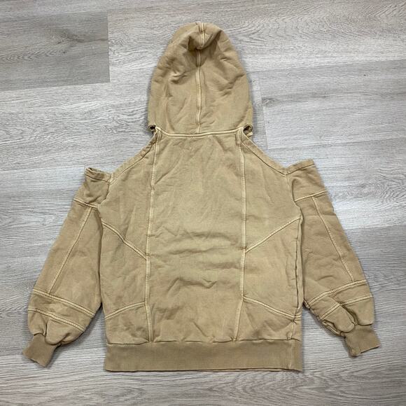 Retrofete Revolve Washed Terry Cold Shoulder Hoodie Women's S - Picture 3 of 9